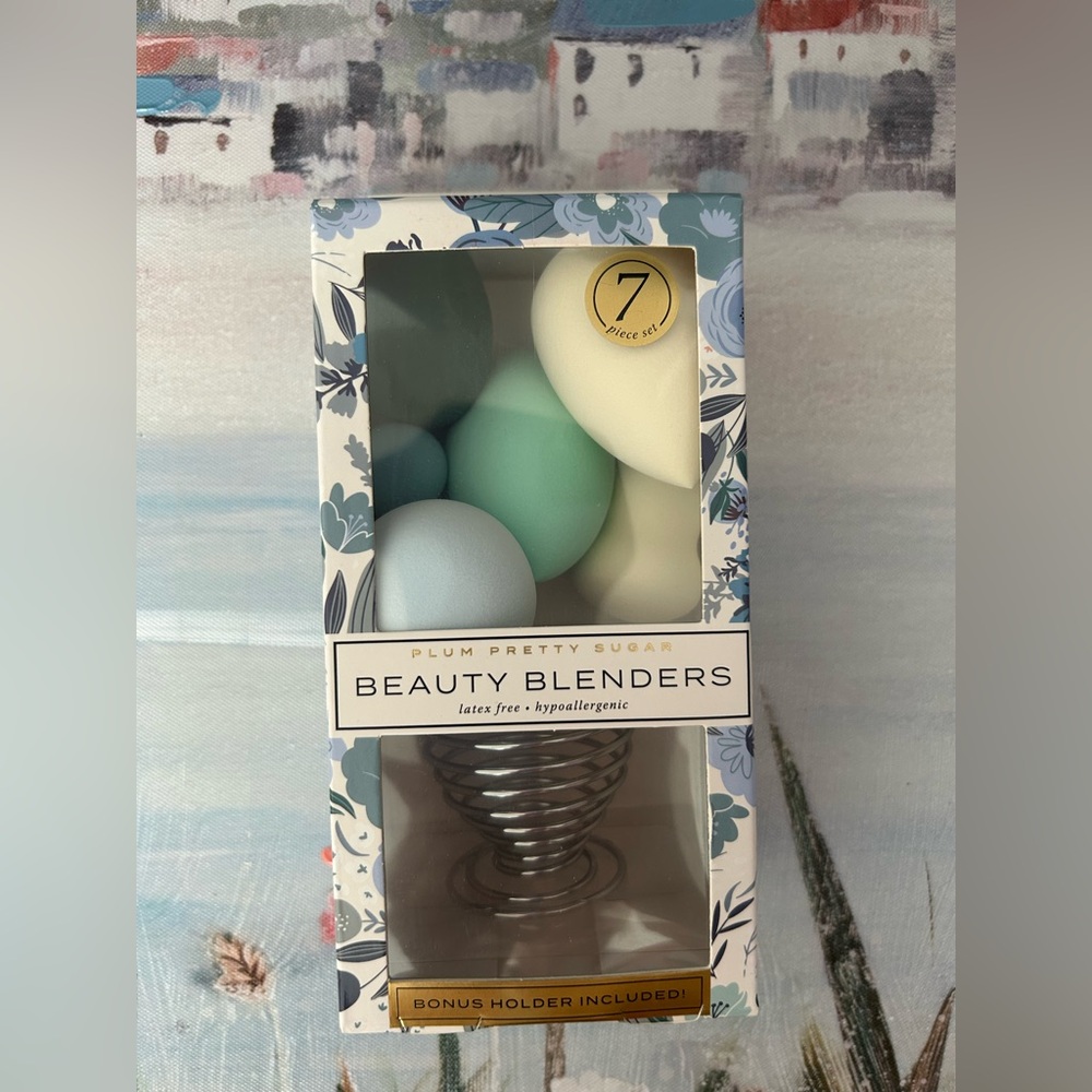 New Plum Pretty Sugar Beauty Blenders & Holder Stand🍭🌸🩵